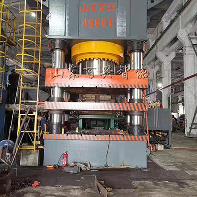 百兴智能4000吨电梯配重块液压机